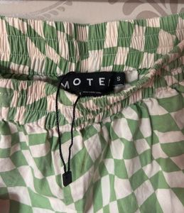Motel Rocks Green Checker Shirt &amp; Shorts Set