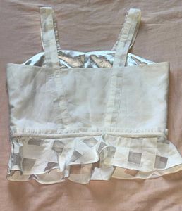 Stylish White Peplum Top