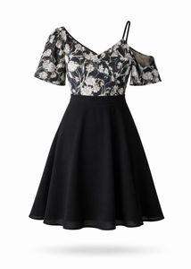 Floral Cold Shoulder Midi Dress