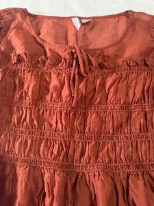 H&amp;M Chic Smocked Peasant Blouse