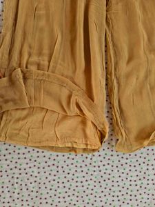 Maroon Sequined Kurta Set with Golden Pants