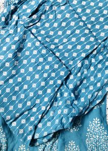 Teal Blue Kurta with Pants Set pure cotton