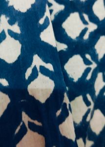 Blue &amp; White Print Kurti