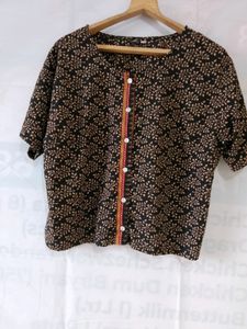 Black Printed Kurta (Women)
