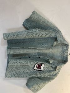 Sheer Lace Butterfly Patch Shirt
