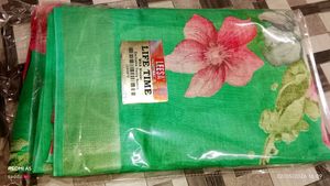 Green Floral Print Saree