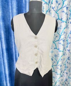 Women's V-Neck Button-Up Vest