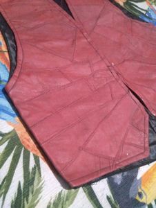 Leather Patchwork Vest