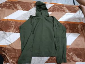 Green Graphic Print Hoodie