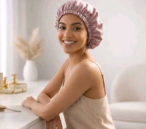 MINISO Bear sleepmask And Satin Sleep Bonnet COMBO