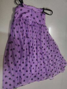 Charming Purple Polka Dot Dress imported China