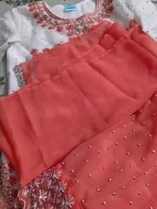Embroidered Kurta with Mirror Work