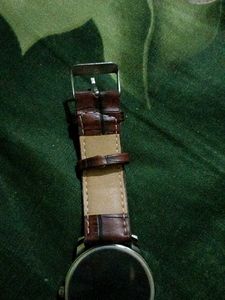 Classic Brown Leather Strap Watch