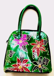 🟢 New Floral Pure Leather Handbag