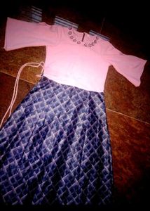 Elegant Pink &amp; Blue gown