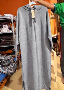 Comfy Grey Hoodie Dress