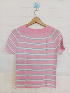 Striped Short Sleeve Top