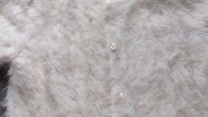 Fluffy White H&amp;M Cardigan