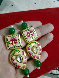 Handpainted Floral Earrings