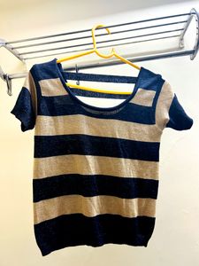 Shimmery Woollen Party Wear Crop Top