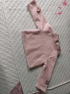 Girls Pink Knit Cardigan
