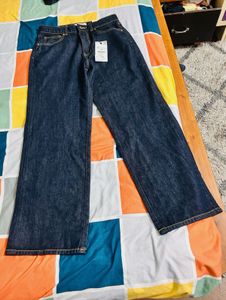 Zara original Dark Wash Wide Leg Denim Jeans