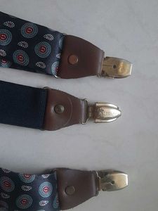Stylish Patterned Silk Suspenders