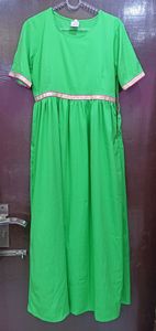 green crepe kurti