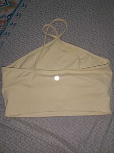 Y2k Yellow Halter Neck Crop Top