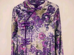 Purple Cheongsam Dress