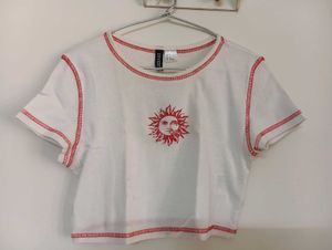 H&M Cotton printed crop top