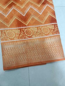 colour changing Orange Saree