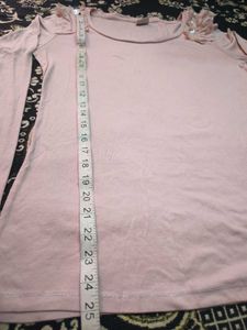 Full sleeve peach t-shirt