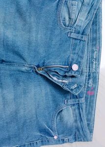 Blue Denim capri for girl