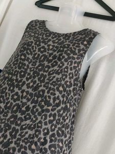 Leopard Print Sleeveless Mini Dress