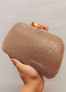 Sparkling Rose Gold Clutch Bag