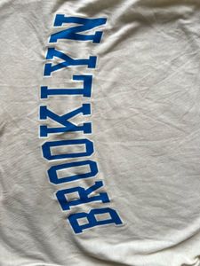 Urbanic - Cream Brooklyn Graphic Crop Top