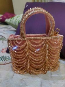 Elegant Designer Beaded Clutch Handbag