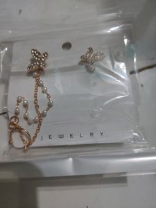 Butterfly Ear Cuff &amp; Stud Set