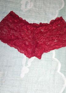 Lace Boyshort Panty - Red