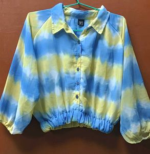 Stylish Tie-Dye Button-Up Shirt
