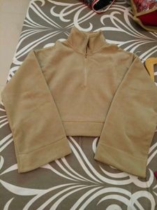 Cozy Beige Quarter Zip Pullover