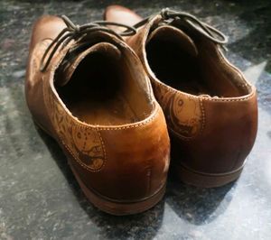 Brown Handmade genuine leather dress shoes
