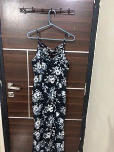 navy floral beach dress