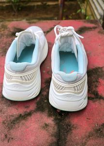 Lightweight White &amp; Blue Sneakers