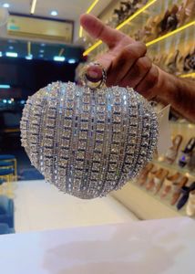 Sparkling Heart Clutch Bag