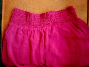 Ankle length flared palazzos with elasticated wais