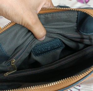 Stylish Two-Tone Satchel