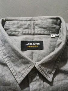 Jack &amp; Jones Grey Denim Shirt