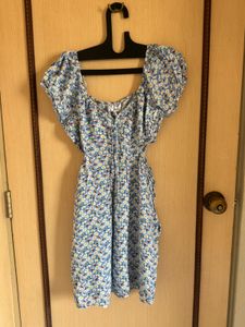 Cute Floral Print Mini Dress